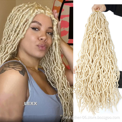 Synthetic Hair 18 24 36inch Soft Distressed Butterfly Locs Faux Crochet Hair Pre Looped butterfly locs New Faux Faux
